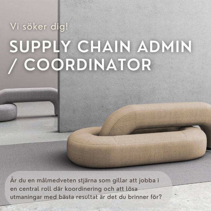 Vi söker dig: Supply chain admin / coordinator -Tjänsten är tillsatt